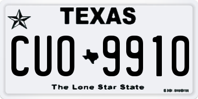 TX license plate CUO9910