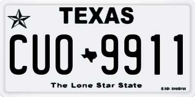 TX license plate CUO9911