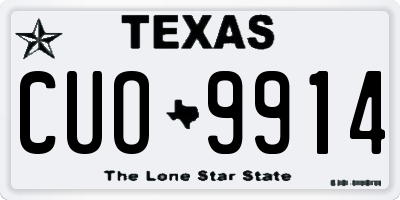 TX license plate CUO9914