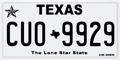 TX license plate CUO9929