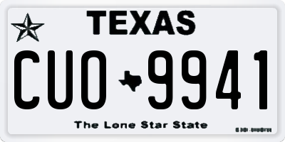 TX license plate CUO9941