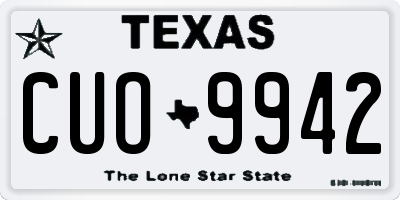 TX license plate CUO9942