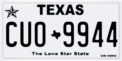 TX license plate CUO9944