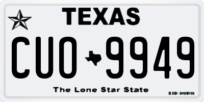 TX license plate CUO9949