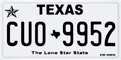 TX license plate CUO9952