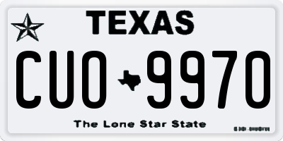 TX license plate CUO9970