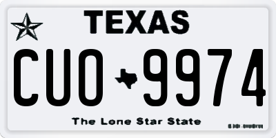TX license plate CUO9974