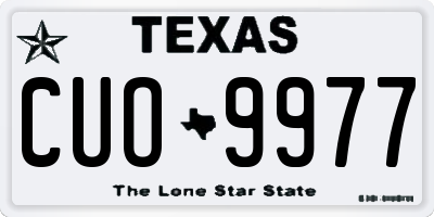 TX license plate CUO9977