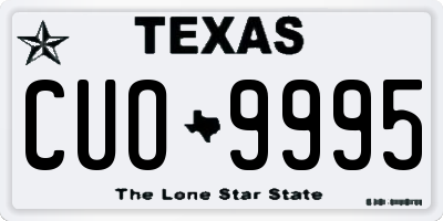 TX license plate CUO9995