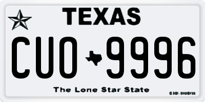 TX license plate CUO9996