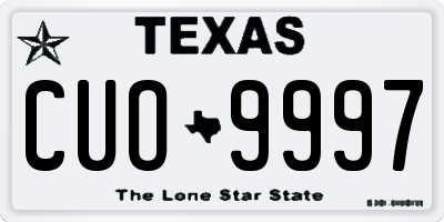 TX license plate CUO9997