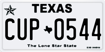TX license plate CUP0544