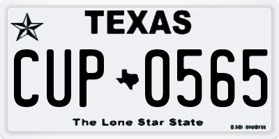 TX license plate CUP0565