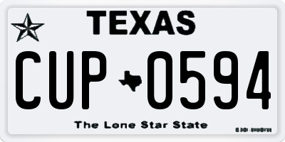 TX license plate CUP0594