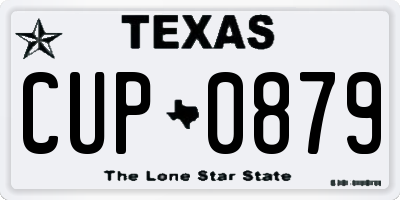 TX license plate CUP0879