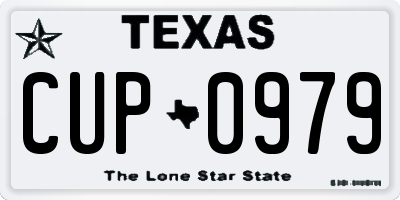 TX license plate CUP0979