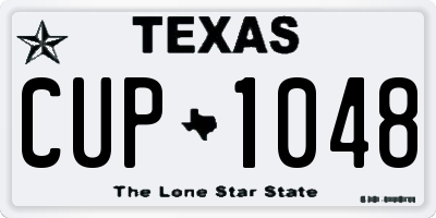 TX license plate CUP1048