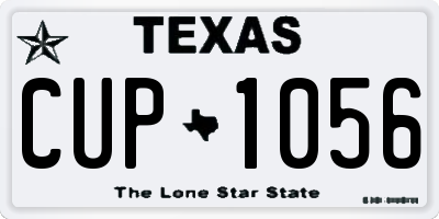 TX license plate CUP1056