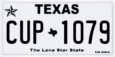 TX license plate CUP1079