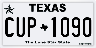 TX license plate CUP1090
