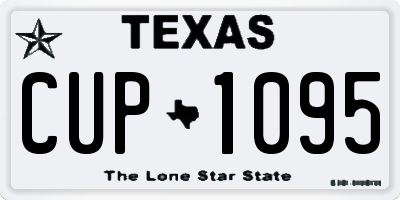 TX license plate CUP1095