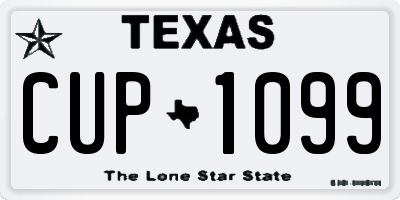 TX license plate CUP1099