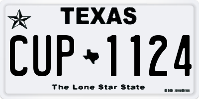 TX license plate CUP1124