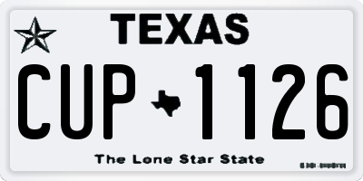 TX license plate CUP1126