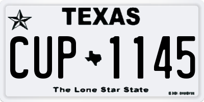 TX license plate CUP1145