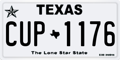 TX license plate CUP1176