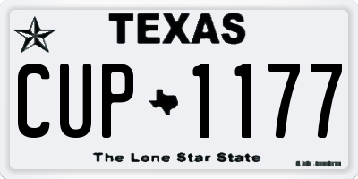 TX license plate CUP1177