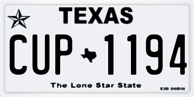 TX license plate CUP1194