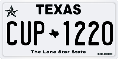 TX license plate CUP1220