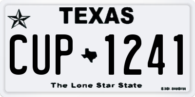 TX license plate CUP1241