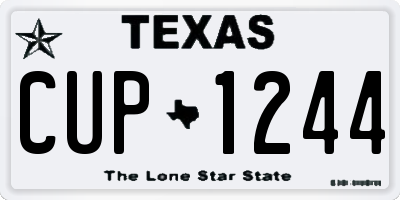 TX license plate CUP1244