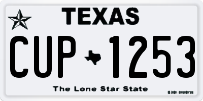 TX license plate CUP1253
