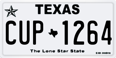TX license plate CUP1264