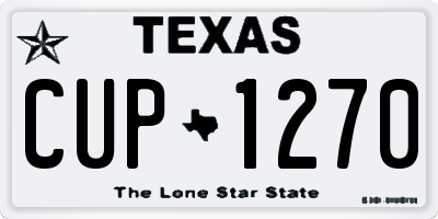 TX license plate CUP1270