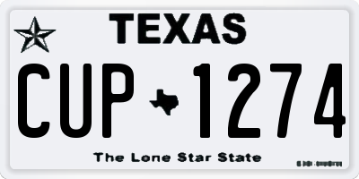 TX license plate CUP1274