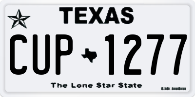 TX license plate CUP1277