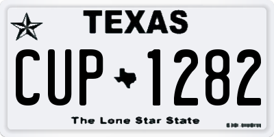 TX license plate CUP1282