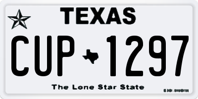 TX license plate CUP1297
