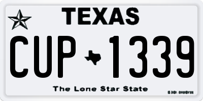 TX license plate CUP1339