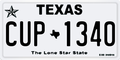 TX license plate CUP1340