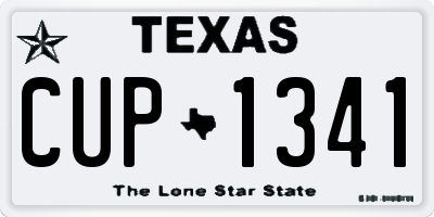 TX license plate CUP1341