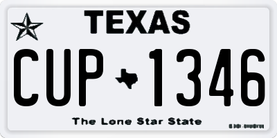 TX license plate CUP1346