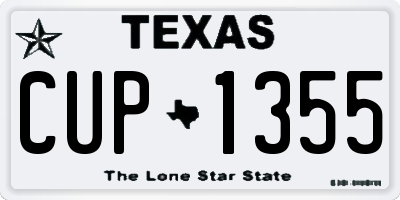 TX license plate CUP1355