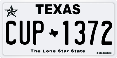 TX license plate CUP1372