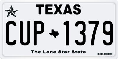 TX license plate CUP1379
