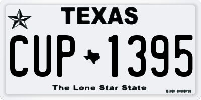 TX license plate CUP1395